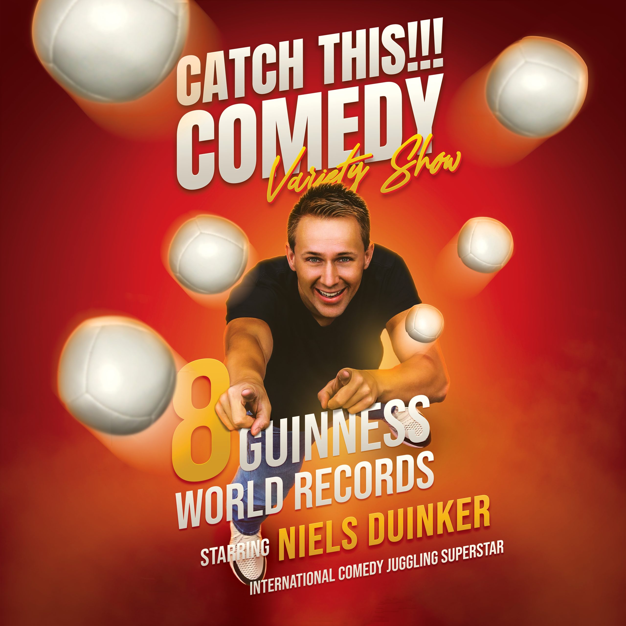 Catch This!!! Comedy Variety Show starring Niels Duinker — original show artwork