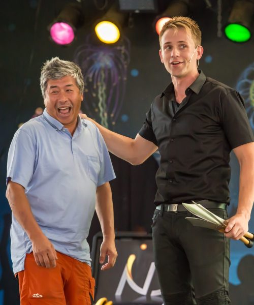 Niels pictured at a performance venue